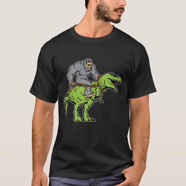 Camiseta Rex do dinossauro T da equitação de Bigfoot (Frente)