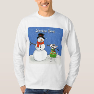 Camiseta Rex e Snowman Compartilhando estão se importando