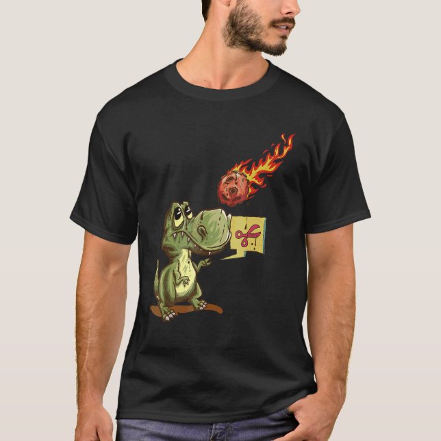 Camiseta Rex  Pedra Papel Tesoura  Cometa 1 (Frente)