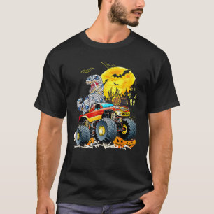 Camiseta Rex Saurus Riding Monster Truck Feliz Dia das Brux