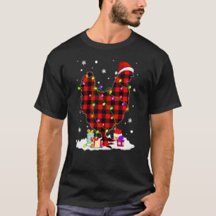 Camiseta Rex Xadrez Vermelho Buffalo Frango Natal Pijama Fa