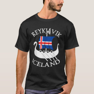 Camiseta Reykjavik Viking Boat Islândia