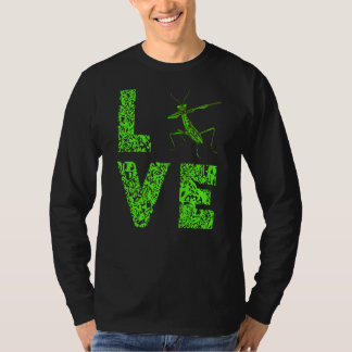 Camiseta Rezando Mantis Amor Inseto do Inseto Verde Leopard