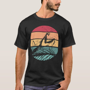 Camiseta Rezando Mantis Retro Sunset Entomologista Mantis
