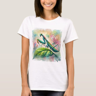 Camiseta Rezando Mantis Watercolor Art
