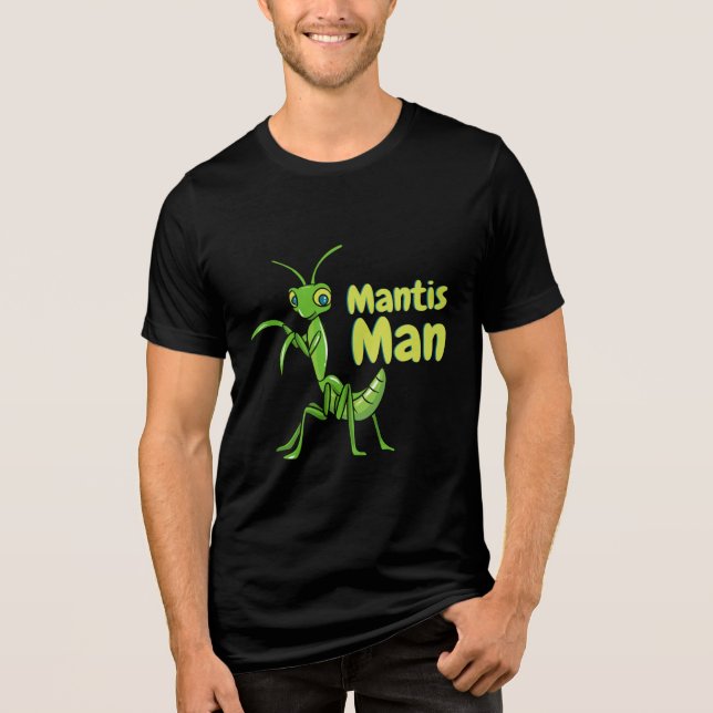Camiseta Rezando o Inseto do Jardim Verde da Mantis (Frente)