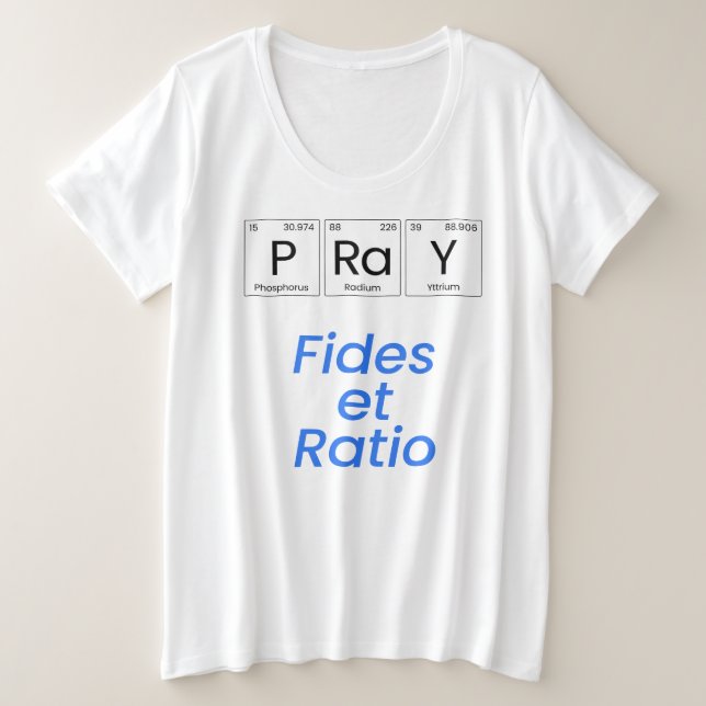 Camiseta Rezar—Fides et Ratio (Frente do Design)