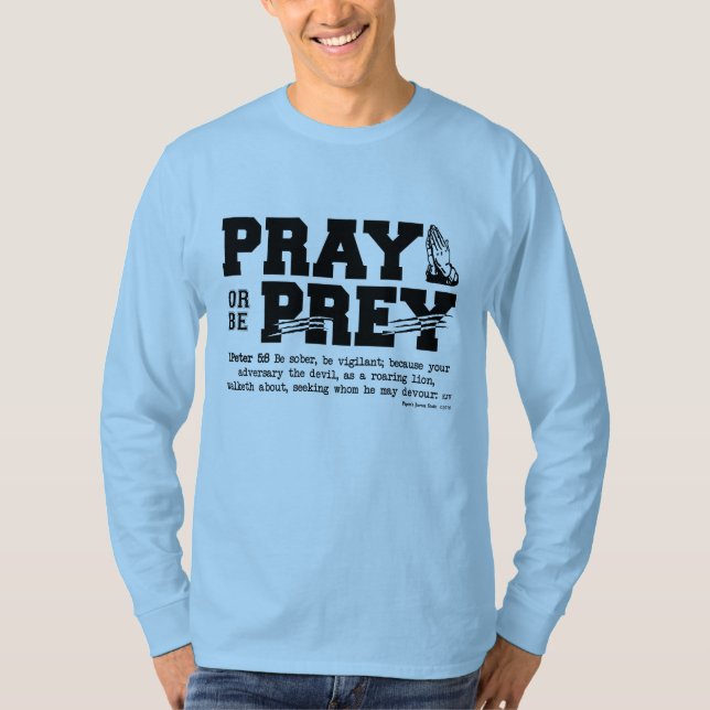 Camiseta Rezar ou ser presa (Frente)