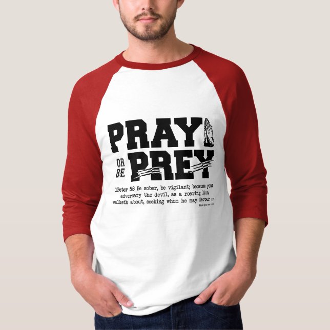 Camiseta Rezar ou ser presa (Frente)