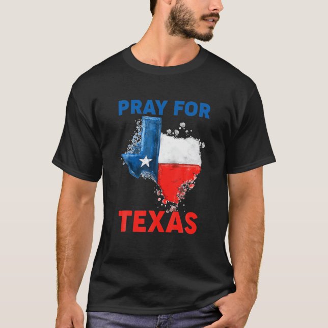 Camiseta Rezar Para Que As Blesses Do Texas Estejam No Texa (Frente)