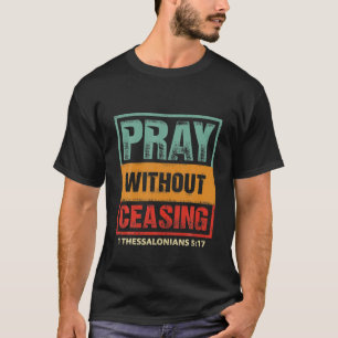 Camiseta Rezar Sem Cessar Bíblia Verso Jesus Cristão G