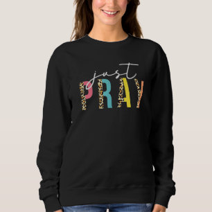 Camiseta Reze à fé cristã Jesus Deus Leopardo Impressão