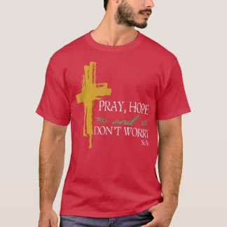 Camiseta Reze Esperança E Não Se Preocupe Com Padre Pio San