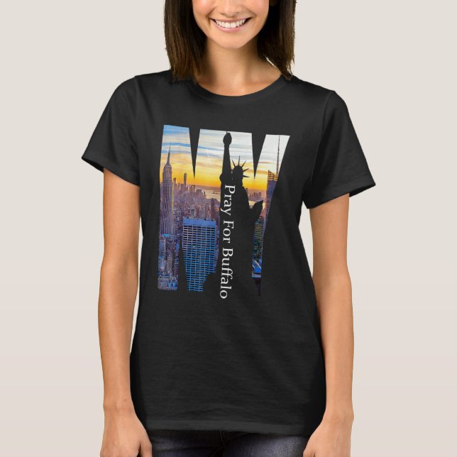 Camiseta Reze Forte De Buffalo Para A Força Da Comunidade D (Frente)