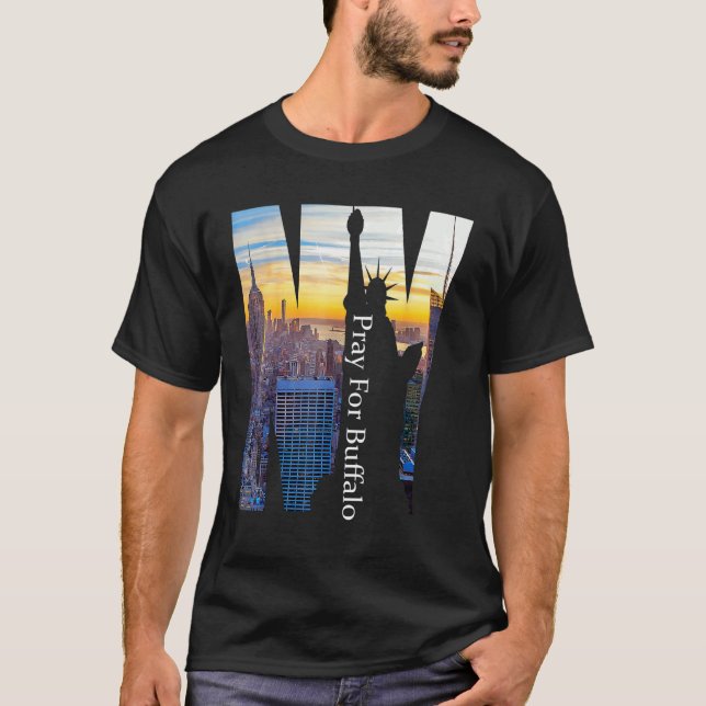Camiseta Reze Forte De Buffalo Para A Força Da Comunidade D (Frente)