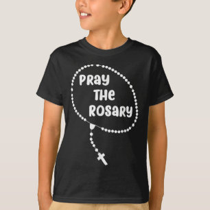 Camiseta Reze Inspiracional Para O Rosário. Faith Sayings T