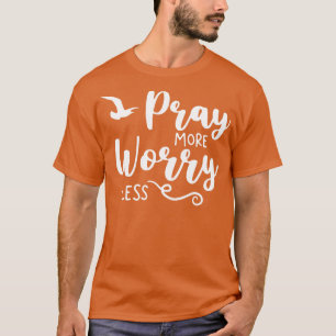 Camiseta Reze Mais Preocupada Menos Cruz Cristã Fé Jesus L