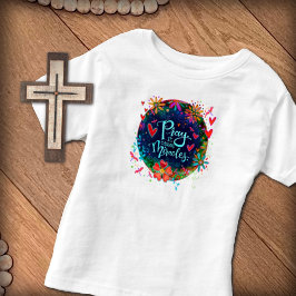 Camiseta Reze Milagres Bonito Floral Libélula Irelyn