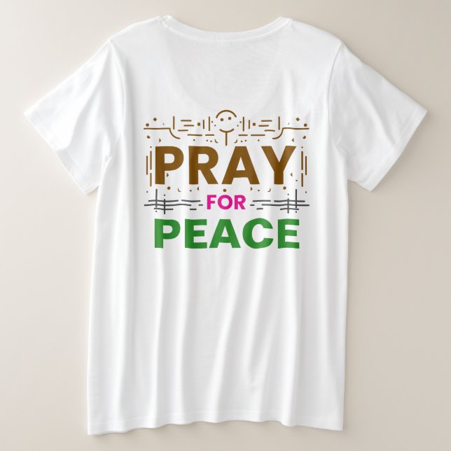 Camiseta Reze Pela Paz (Verso do Design)