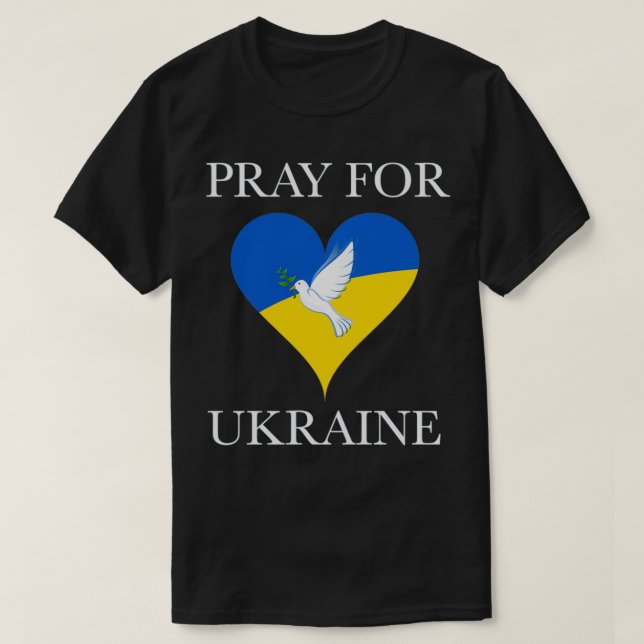 Camiseta Reze Pela Prosperação Da Ucrânia (Frente do Design)