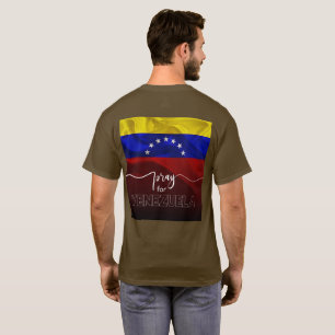 Camiseta Reze pela Venezuela – Desenho de Apoio à Bandeira