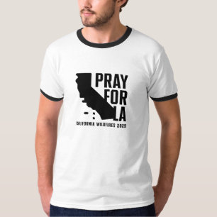 Camiseta Reze por LA Califórnia 2025 incêndio florestal Toq