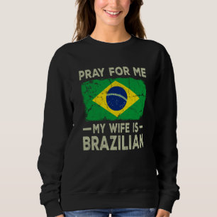 Camiseta Reze Por Mim Meu Marido é Brasileiro Mulher