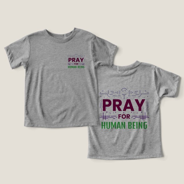 Camiseta Reze Por Ser Humano (Design Frente e Verso)