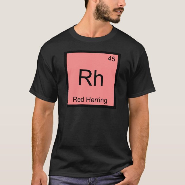Camiseta Rh - Símbolo de Elemento Químico Red Herring Engra (Frente)