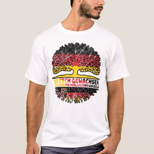Camiseta Rheinland-Pfalz Deutsch Deutschland Wurzeln (Frente)
