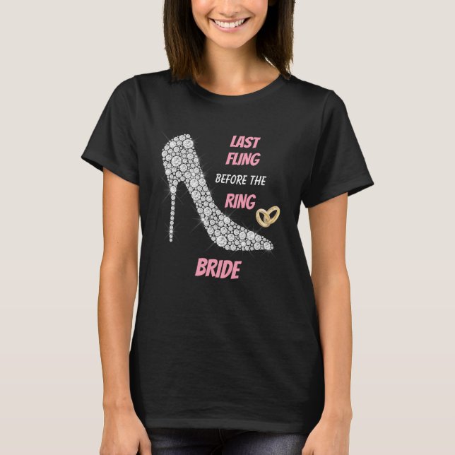 Camiseta Rhinestone Heels Última Noiva (Frente)