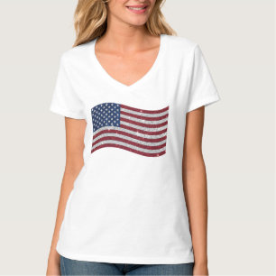 Camiseta Rhinestone US Flag Ilustração - Patriótico