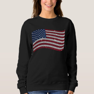 Camiseta Rhinestone US Flag Ilustração - Patriótico