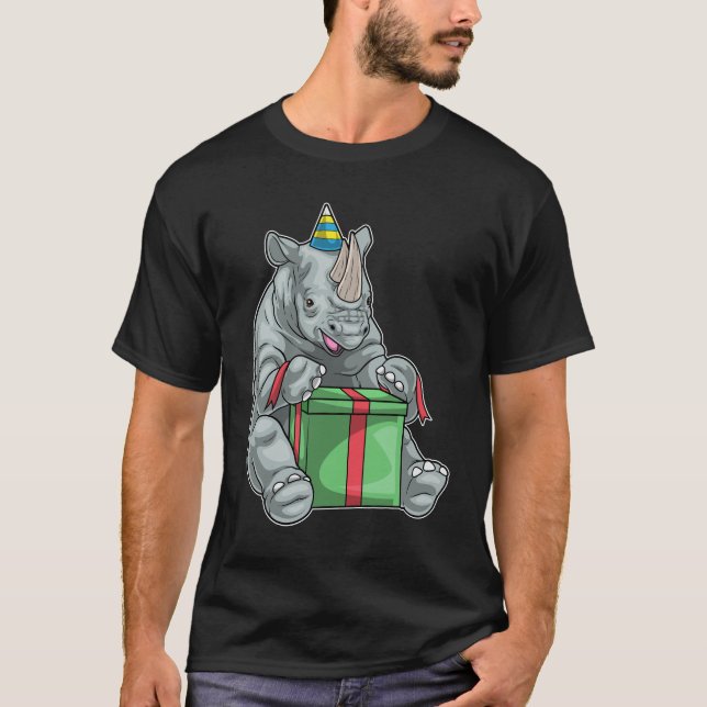 Camiseta Rhino Birthday Gift (Frente)