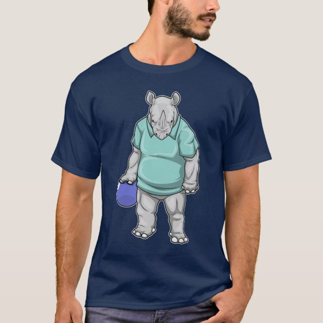 Camiseta Rhino Bowling Bola de boliche (Frente)