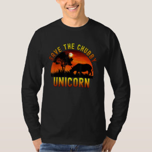 Camiseta Rhino Chibby Unicorns Salva O Chubby Unicorn