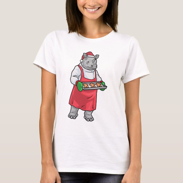 Camiseta Rhino Christmas Baker (Frente)