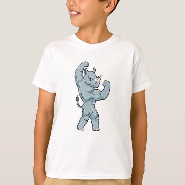 Camiseta Rhino como Bodybuilder extreme (Frente)