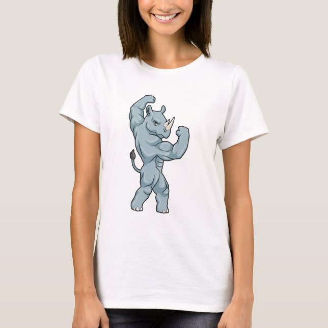 Camiseta Rhino como Bodybuilder extreme (Frente)