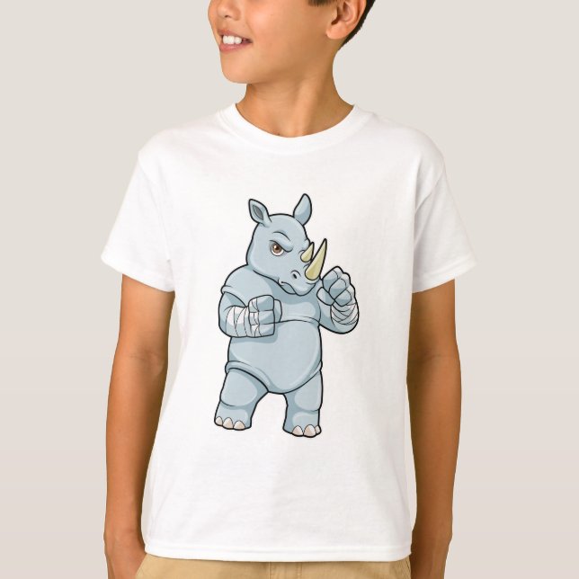 Camiseta Rhino como Boxer em Boxing (Frente)