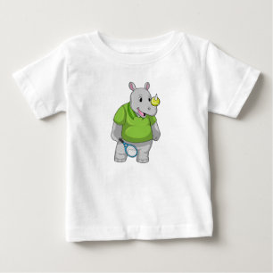 Camiseta Rhino em Tênis com Tênis de bola