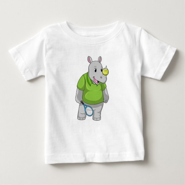 Camiseta Rhino em Tênis com Tênis de bola (Frente)