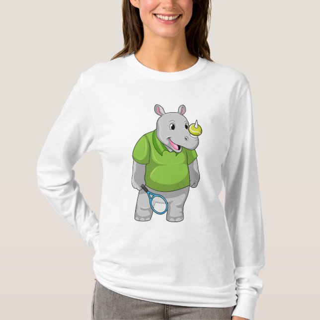 Camiseta Rhino em Tênis com Tênis de bola (Frente)