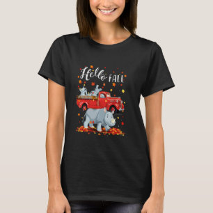 Camiseta Rhino Koala Leaf Autumn Happy Fall Y All Red Truck