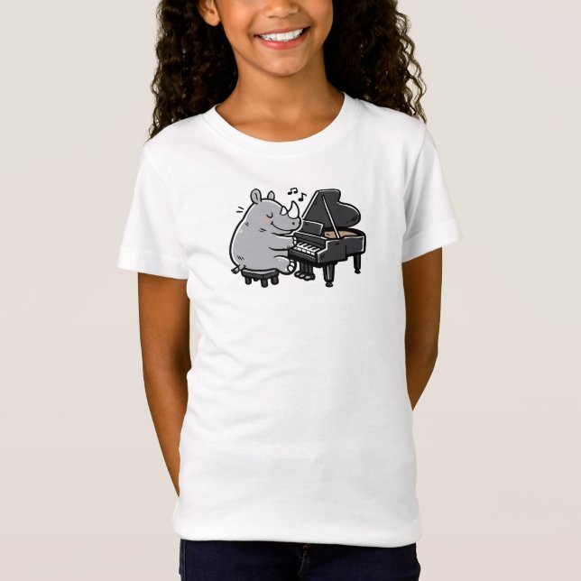 Camiseta Rhino Playing Piano (Frente)
