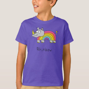 Camiseta Rhino Rainbow Funny Kids
