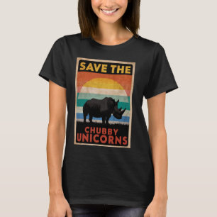 Camiseta Rhino Rhinoceros Salva O Animal Chubby Unicorns