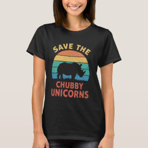 Camiseta Rhino Rhinoceros Salva O Chubby Unicorns Animal R