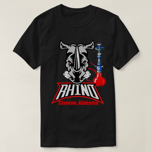 Camiseta Rhino Vape Shop Clanton Alabama  (Frente do Design)
