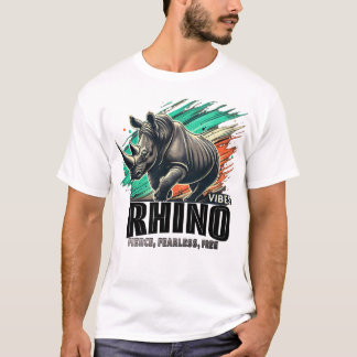 Camiseta Rhino Vibes - Feroz, Sem Receio, Livre